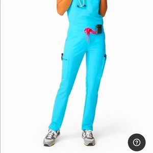 Figs NEON BLUE yola XS scrub pants NWT